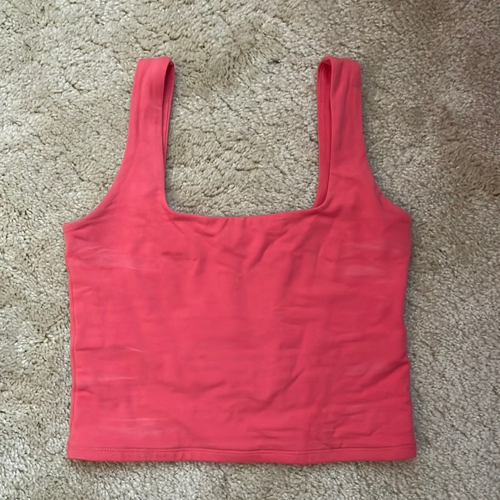 Abercrombie & Fitch Square Neck Pink Crop Top